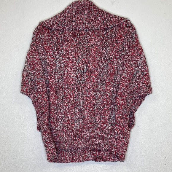 American Eagle Cardigan Sweater Cable Knit Button-Down Wool Blend Red Size L/XL - Picture 5 of 10